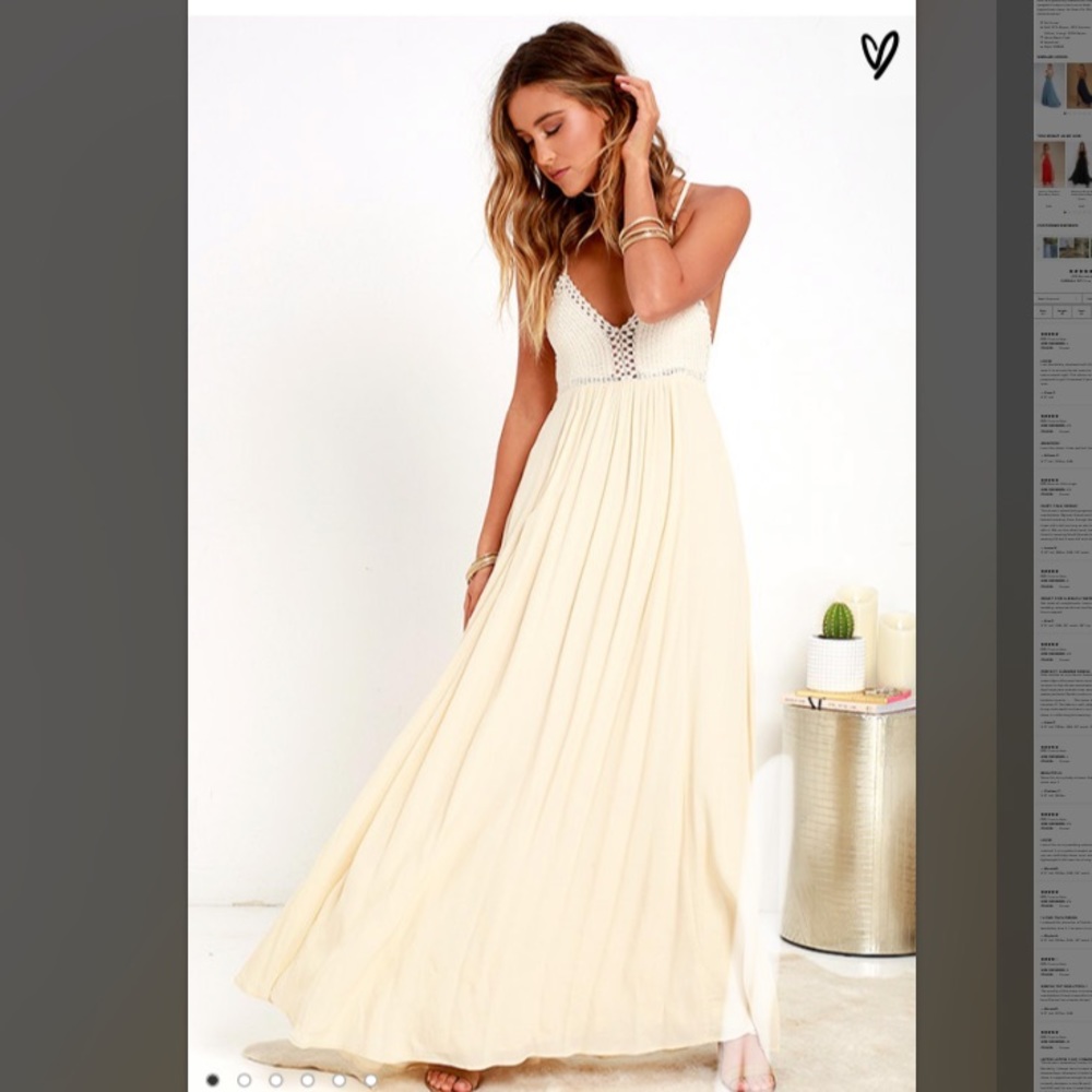 Lulus Crochet top Maxi dress